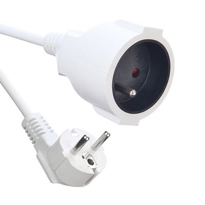 16A Plug Power Cords for Home Appliances EU 2 Poles Socket Oxygen Free Bared Stranded Copper and Waterproof Power Cable