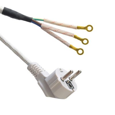 Indonesia Market Rice Cooker Power Cord with 16A Rated Current Cotton Braided AC Extension Cord and Customized Support