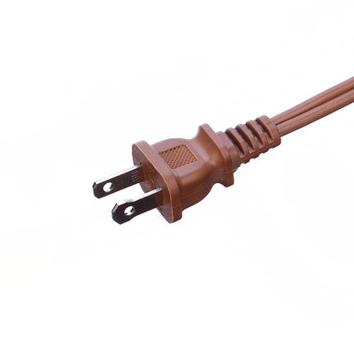 18AWG ETL fil parallèle câble secteur à courant alternatif avec interrupteur et prise de courant câble d'extension brun ETL Standard PVC Jacket USA 2 Prong