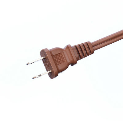 18AWG ETL fil parallèle câble secteur à courant alternatif avec interrupteur et prise de courant câble d'extension brun ETL Standard PVC Jacket USA 2 Prong