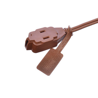 18AWG ETL fil parallèle câble secteur à courant alternatif avec interrupteur et prise de courant câble d'extension brun ETL Standard PVC Jacket USA 2 Prong