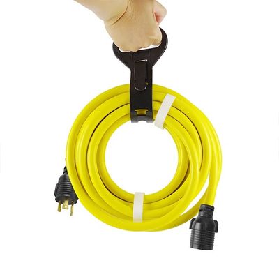 30 ampère 3750 watts 25 pieds lourd NEMA L6-30P/6-30R 3 broches 10 générateur de jauge verrouillage câble d'extension avec organiseur de fil