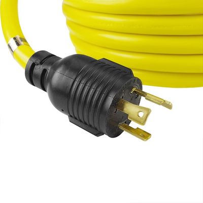 30 ampère 3750 watts 25 pieds lourd NEMA L6-30P/6-30R 3 broches 10 générateur de jauge verrouillage câble d'extension avec organiseur de fil