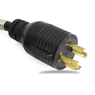 L14-20R Generator Extension Cord Heavy Duty Generator Locking Power Cord 10FT Black Conductor Bared stranded cooper