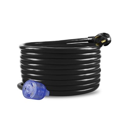Cordon d'extension RV 10 AWG ETL de 30 ampères avec indicateur LED et conception facile à débrancher
