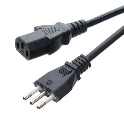 3 Pin 16A Plug C13 Connector Black Italia Standard Extension Cord Leads IMQ Power Cord Italian Power Cable for Grounding