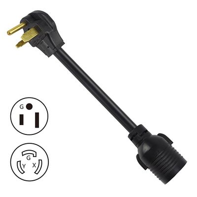1/1.5 FT Nema 30Amp L6-30R Lock in Generator to 50Amp 6-50P Welder Adapter with Heavy Duty STW 6/8/10 AWG Extension Cord