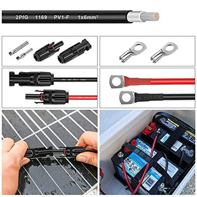 Systèmes d'énergie solaire MH4 Panneau solaire PV Crimping 1CX2.5MM2 DC H1Z2Z2-K 1500V avec coupeuse de câble photovoltaïque et câble isolé