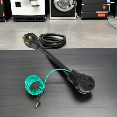1 sortie 1FT NEMA 10-30P à 14-30R Adaptateur de sécheuse 30A 250V SJTW 10AWG 3C Adaptateur de prise de sécheuse 3 à 4 broches avec fil vert de terre