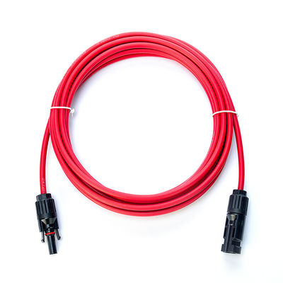 1x4mm2 XLPO XLPE câbles photovoltaïques câbles d'alimentation câbles d'extension avec du cuivre en conserve et connecteur PV004 TUV Protection UV approuvée