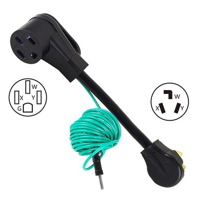 1FT Nema 10-30P Male to 14-50R Female Dryer Adapter Cord 50 Amp STW 10-AWG Outlet Plug Power Cord with Ground Wire Blue