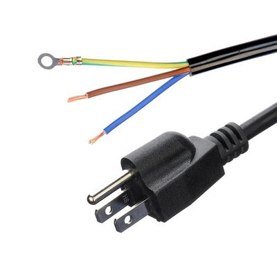 Cordon électrique américain à 3 branches personnalisé Cordon d'extension à tête plate 3X16AWG 7a 125v 2 branches Figure 8