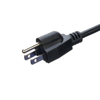 Cordon électrique américain à 3 branches personnalisé Cordon d'extension à tête plate 3X16AWG 7a 125v 2 branches Figure 8