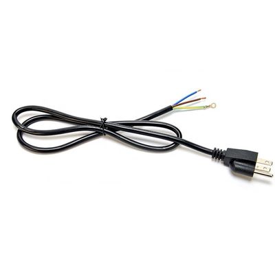 Cordon électrique américain à 3 branches personnalisé Cordon d'extension à tête plate 3X16AWG 7a 125v 2 branches Figure 8