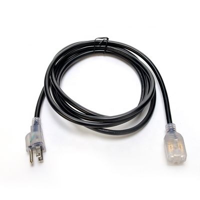 16/3 Indoor Outdoor Waterproof 3 Prong Flexblie SJTW Heavy Duty Electric Custom Extension Cord with and US Plug Standard