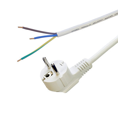 Cable électrique VDE Euro Standard Cee7/7 Plug avec borne détachée Finition 16A/250V H05vv-f Pvc câble flexible Commercial