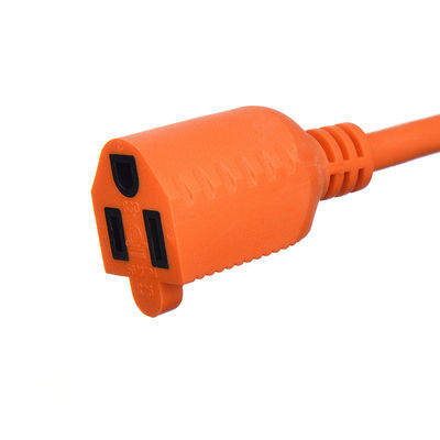 Corde d'alimentation universelle orange personnalisée de longueur extérieure de prise pour NEMA type extrémité mâle en environnement extérieur