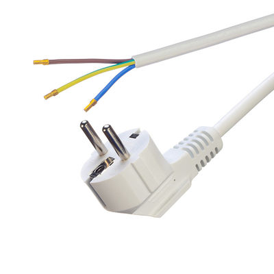 Cable électrique VDE Euro Standard Cee7/7 Plug avec borne détachée Finition 16A/250V H05vv-f Pvc câble flexible Commercial