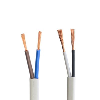 300/300V VDE nominale approuvé 2 cœurs 2x16/0.2mm H03VVH2-F Cable d'alimentation en cuivre mince et flexible sans oxygène pour câble plat LED