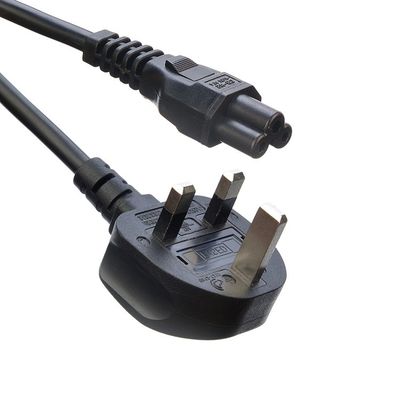 Réseau SDK Royaume-Uni BS Standard C5 C19 Connecteur 3 broches ligne de plomb bande de fil Cordon d'alimentation 3 broches câble ac alimentation Cable IEC noir