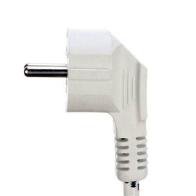 1 8m Braided/Cotton Cable Stripped End VDE Approved European Cee7/7 AC Cord for Steam Iron and Rice Cooker