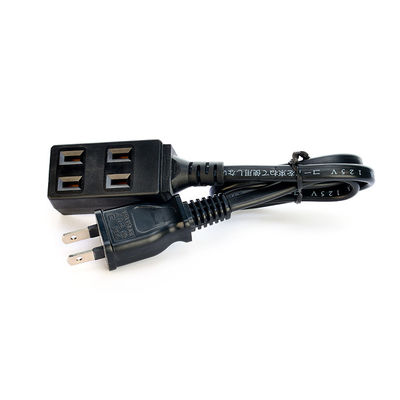 câbles d'extension de câble d'alimentation 2 broches JET prise avec 3 prises pour couverture électrique 125V réseau N/A prise féminine JET 3 prise de chemin
