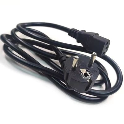 VDE certifié UE Standard de prise Cee7/7 Euro Cordon d'alimentation 1,5 mm avec C13 Convient pour un ordinateur durable