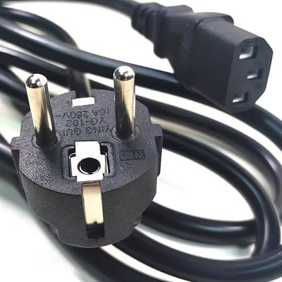 VDE certifié UE Standard de prise Cee7/7 Euro Cordon d'alimentation 1,5 mm avec C13 Convient pour un ordinateur durable