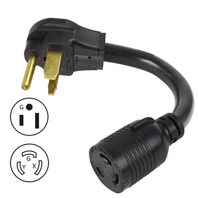 Voltage nominale 250V 30Amp Torsion verrouillage 3 broche mâle prise à L6-30R 50Amp 3 broches générateur réceptacle féminin câble d'alimentation RV