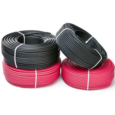 Cable solaire PV-1 à conducteur de cuivre en étain de 6 mm2 avec test de teneur en halogènes EN60754-1/EN60754-2 et approbation TUV