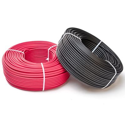 Cable solaire PV-1 à conducteur de cuivre en étain de 6 mm2 avec test de teneur en halogènes EN60754-1/EN60754-2 et approbation TUV