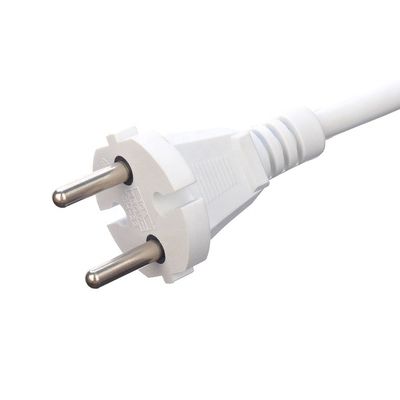 Blanc 2 broches Appareils électroménagers Cordon d'alimentation Direct 1,5 M Longueur ou personnalisé VDE 10A