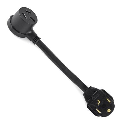 Résistant NEMA 10-50P à 14-30R 3 Prong à 4 Prong 50Amp à 30Amp 120V / 240V soudeur sécheur RV câble d'alimentation d'extension pour RV Camper Générateur
