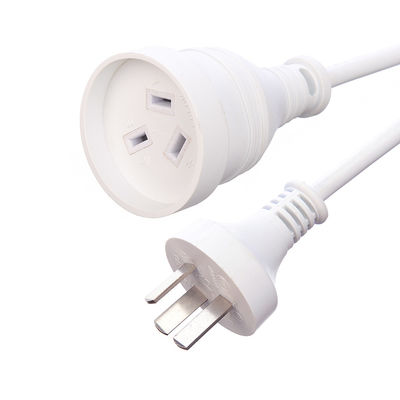 Corde d'alimentation pour ordinateur portable à prise électrique standard australienne SAA IEC Extrémité féminine Type 10-15A Courant nominal pour appareils électroménagers
