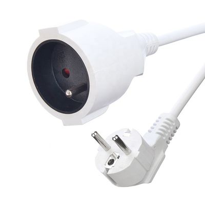 Corée KC Standard 2 Pin Protection de l'isolation du câble d'extension avec câble de mise à la terre Spécification H05VV-F/H05RN-F 3x0.75-1.5MM2