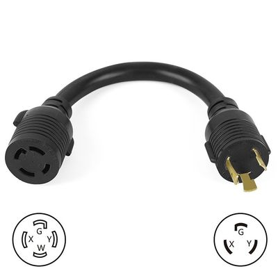 30 Amp Adapter 4 Prong to 3 Prong Lock 10 Gauge Power Welder Adapter Cord ETL Listed NEMA L14-30P Male to NEMA L6-30R Female