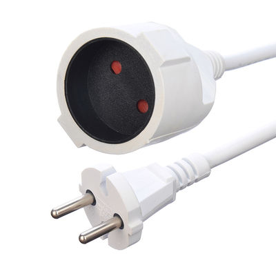 Corée KC Standard 2 Pin Protection de l'isolation du câble d'extension avec câble de mise à la terre Spécification H05VV-F/H05RN-F 3x0.75-1.5MM2