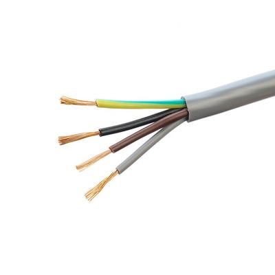 Amélioration de la maison Gris H05VV-F 4 cœurs 4X0.75mm2 câble d'alimentation électrique Plage de température -5C à 70C Flexible et isolé