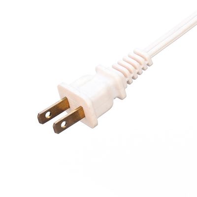 White Power Cords Extension Cords JET 2 Pin Female Connector 1.5M Length Japan PSE Standard 2Pin Waterproof for Laptop