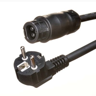 Cable d'extension Schuko de longueur personnalisée avec matériau isolant en caoutchouc et connecteur BC05 IP68 pour modèle de micro-onduleur