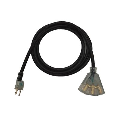 ETL Indiqué 16/3 SJTW 3 fils mise à la terre 1 à 3 câble d'extension intérieur/extérieur 15/25/50 FT pour la lumière de sécurité utilisant un appareil ménager