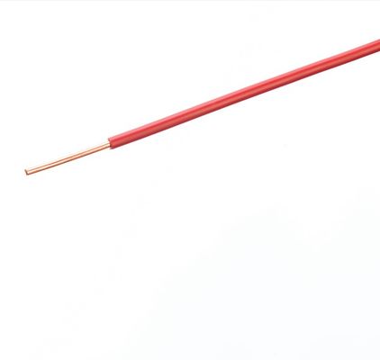 H05V-U 1X0.5 0.75 1 1.5 2.5 4 6 MM2 300/500V Noyau unique fil de cuivre pur PVC solide câble d'alimentation électrique pour la maison rouge