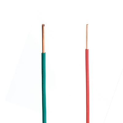 H05V-U 1X0.5 0.75 1 1.5 2.5 4 6 MM2 300/500V Noyau unique fil de cuivre pur PVC solide câble d'alimentation électrique pour la maison rouge