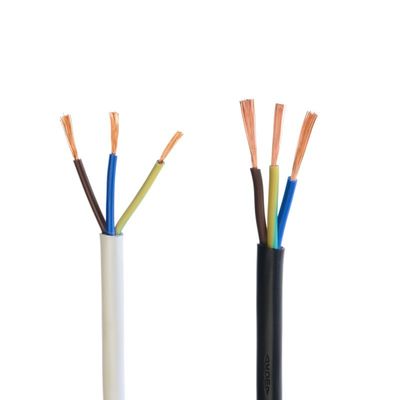 Norme CEI 60227 H05vv f 3x0. 75mm2 PVC enveloppé fil électrique flexible câble de cuivre multi-noyau par mètre câble d'alimentation