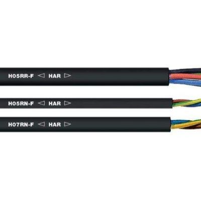 Vde H05rn f Rubber Cable 3g 1.0 Mm2 Multiple Strands of Soft Bare Copper Conductor for Electrical Applications