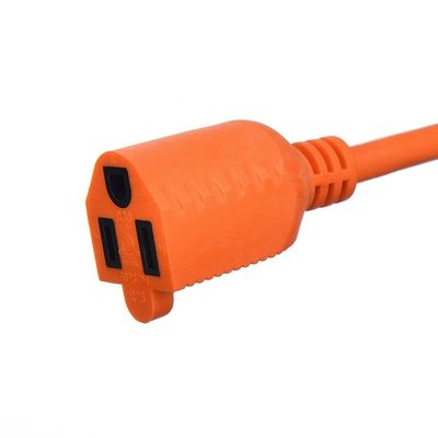 End Type / 15ft Heavy Duty Power Cord In 3 Prong16 SJTW AWG On Outdoor Belllights With Nema-15 Orange Plug For Extension cords