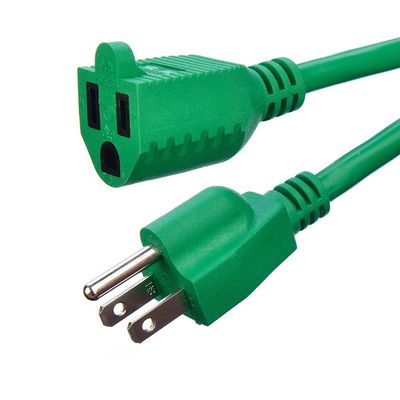 100FT ETL Liste SJTW 14/3 Cordon d'extension électrique orange Single Plug NEMA 5-15P à NEMA 5-15R avec longueur personnalisée