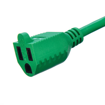 100FT ETL Liste SJTW 14/3 Cordon d'extension électrique orange Single Plug NEMA 5-15P à NEMA 5-15R avec longueur personnalisée