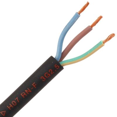 Cable extérieur à basse tension H07rn f 4g2 5 mm Cable de ligne électrique à noyau en cuivre isolé Matériau flexible