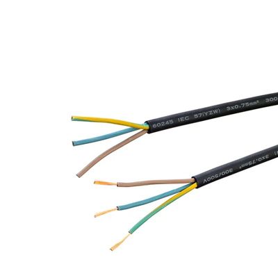 450/750v Voltage nominal en caoutchouc enveloppe de cuivre câble de câble électrique domestique H07rn f 2x1 5 Matériau de conducteur en couleurs personnalisées